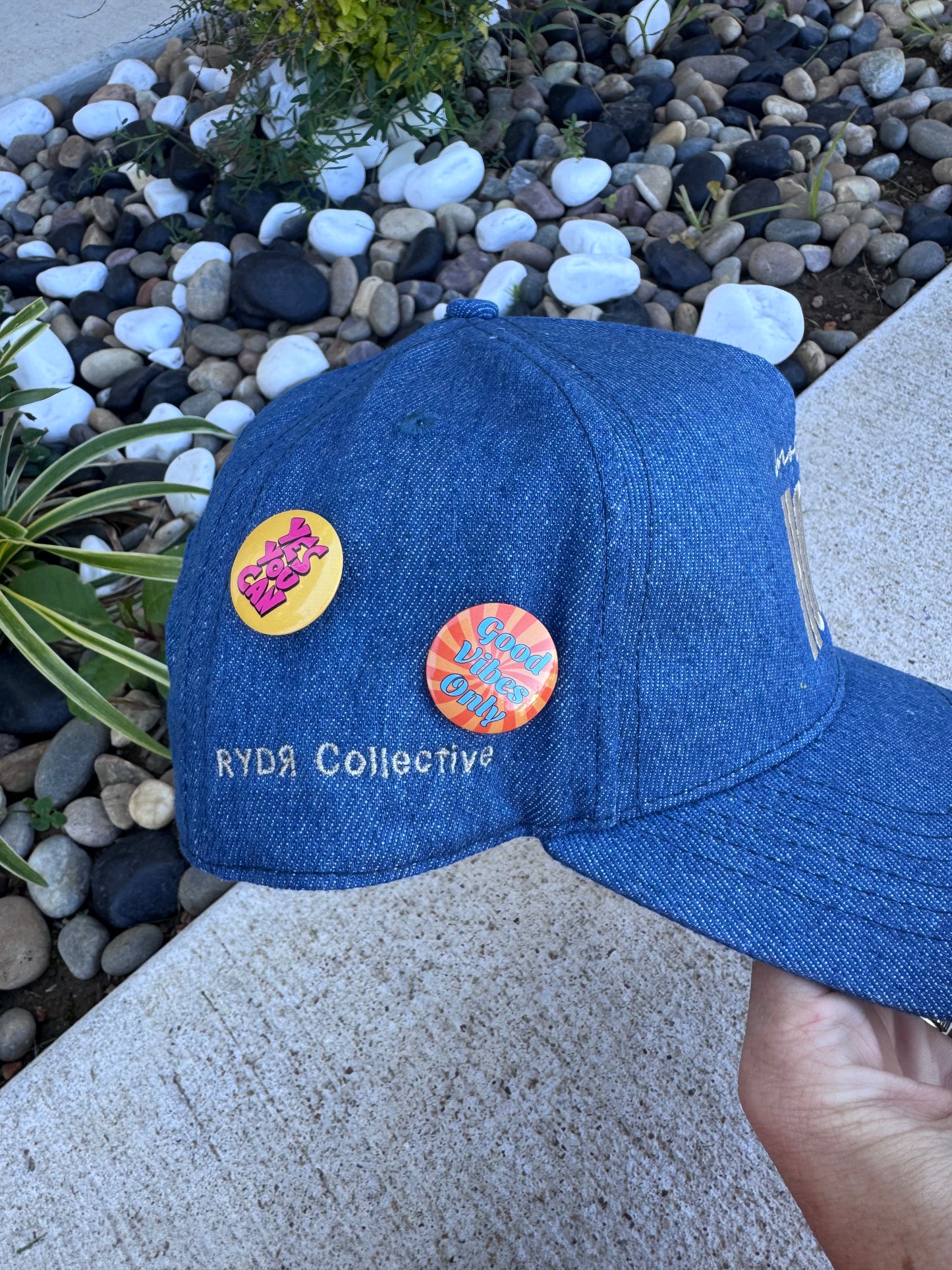 motherhood trucker hat with pins