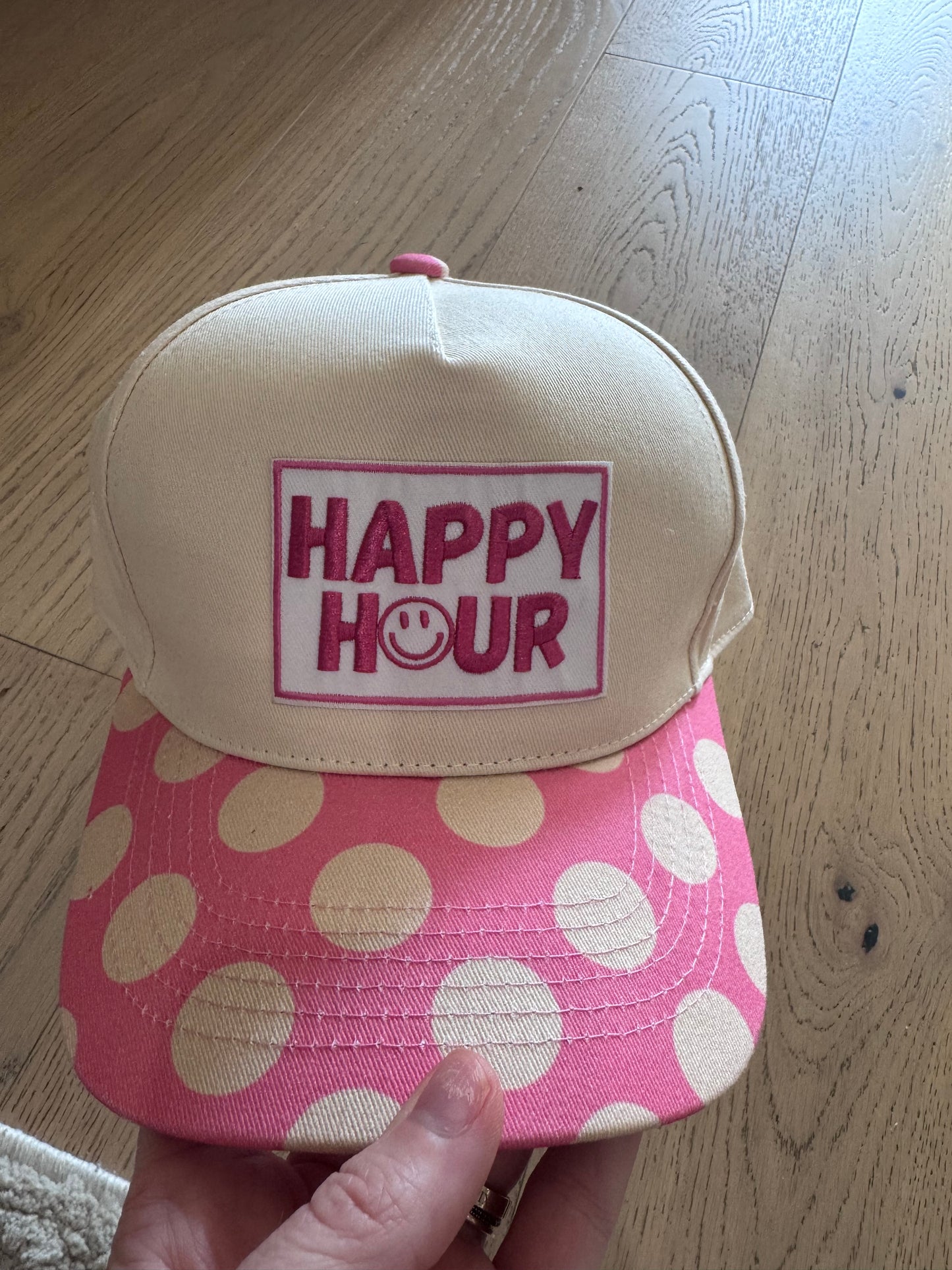 Patch hat- happy hour