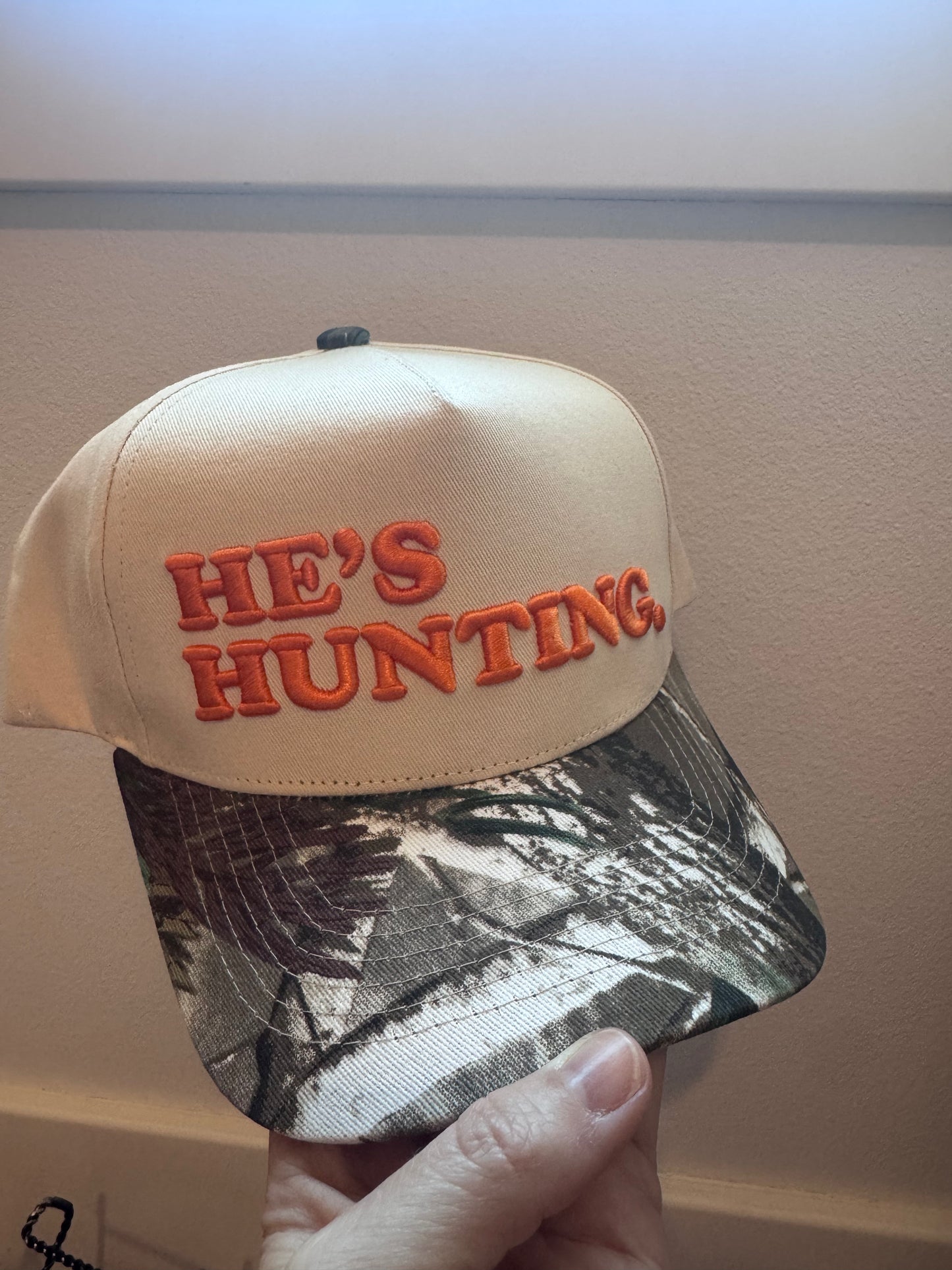 he's hunting