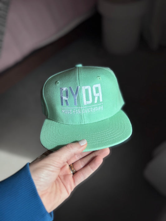 Mint green little kids trucker hat