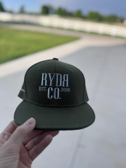 little boys trucker hat- olive green