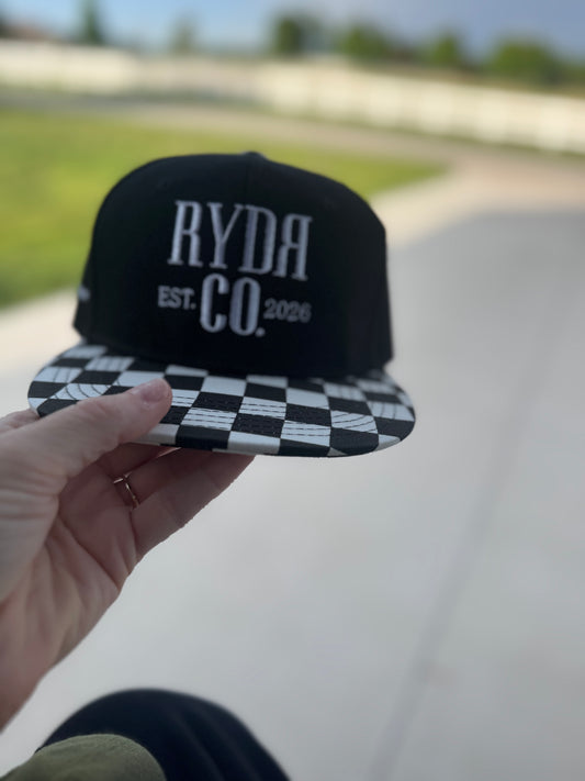 little boys trucker hat- black and white