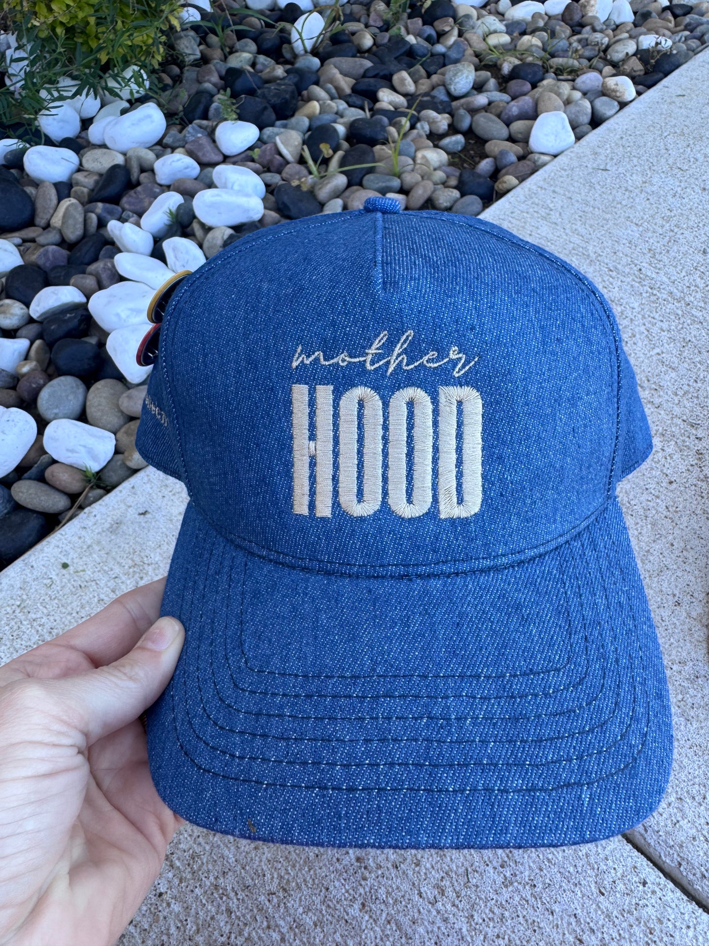 motherhood trucker hat with pins
