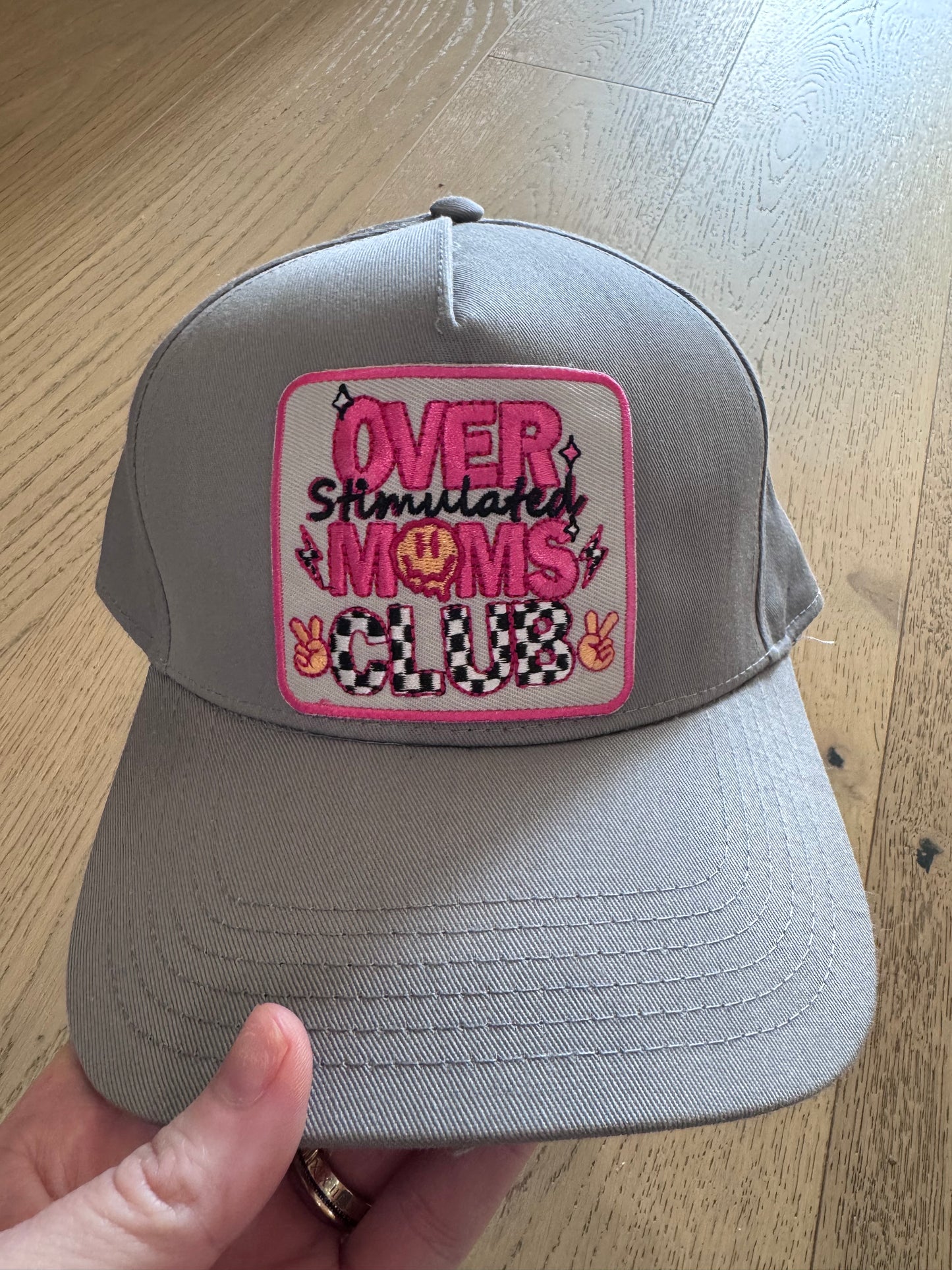 Patch hat- over stimulated Mom