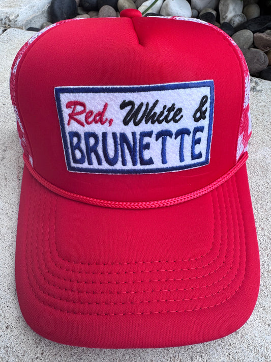 Trucker hat brunette