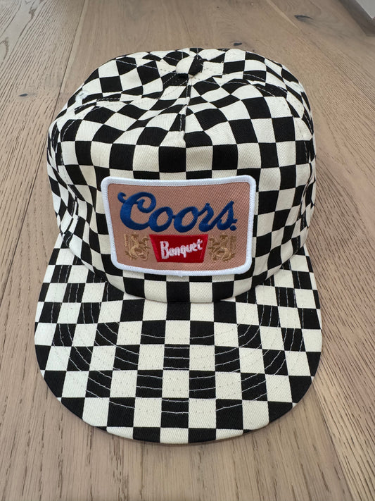 Trucker coors hat checkered