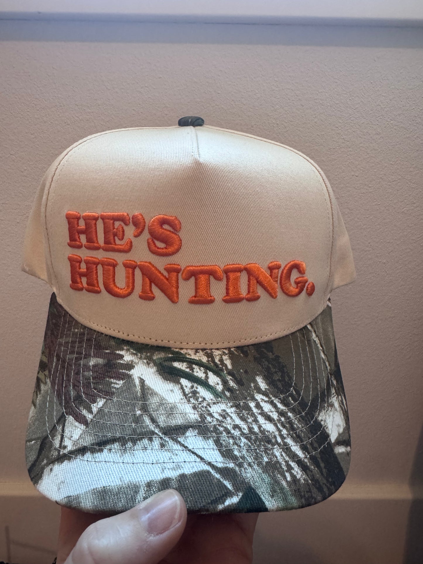 he's hunting